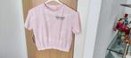Zacht roze shirt met wit/ onderaan elastiek (H&M) maat 146, Kinderen en Baby's, Kinderkleding | Maat 146, Meisje, Ophalen of Verzenden