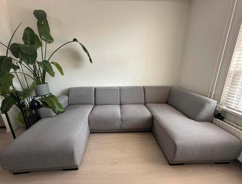 Wehkamp Home U-vorm bank hoekbank grijs, Huis en Inrichting, Banken | Complete zithoeken, Gebruikt, Ophalen