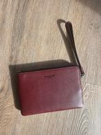 Bordeauxrode leren pouch, portemonnee Coach, Ophalen of Verzenden, Zo goed als nieuw, Rood, Leer