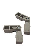 Hoekverbinder 42-180 graden voor koker 20x20x1,5 mm. Grijs, Ophalen of Verzenden, Nieuw, Kunststof, Vogelkooi