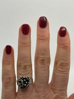 C280 Prachtige zilveren sputnik ring (verstelbaar), Ophalen of Verzenden, X, Dame, Zilver