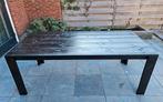 Nieuwe degelijke houten tuintafel 200 x 95 x 76cm, zwart, Tuin en Terras, Overige Tuin en Terras, Ophalen, Nieuw