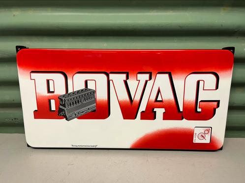 Rode Bovag Motorrevisie bedrijf emaille reclamebord, Verzamelen, Merken en Reclamevoorwerpen, Nieuw, Reclamebord, Ophalen of Verzenden