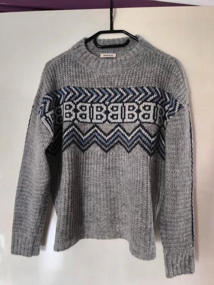 Anna Blue wollen trui maat L, Kleding | Dames, Truien en Vesten, Zo goed als nieuw, Maat 38/40 (M), Blauw, Ophalen of Verzenden