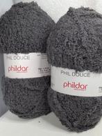 Phildar Phil Douce - 2 bollen antraciet, Ophalen of Verzenden, Nieuw, Breien of Haken, Wol of Garen