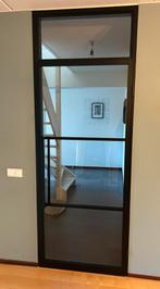 Zwarte Stalen Binnen (opdek)deur Gewoon Gers 85x201cm, Doe-het-zelf en Verbouw, Ophalen, 80 tot 100 cm, Binnendeur, 200 tot 215 cm