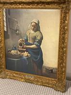 Oleografie/repoduktie schilderij | Het melkmeisje, Antiek en Kunst, Ophalen of Verzenden