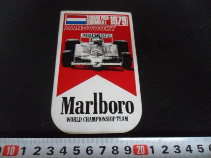 sticker marlboro F1 1979 zandvoort world championship team *, Verzamelen, Stickers, Zo goed als nieuw, Ophalen