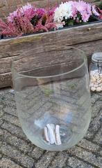 Grote Vissenkom met Kiezelstenen en Schelpen, Huis en Inrichting, Woonaccessoires | Vazen, Ophalen, Wit, Nieuw, Glas