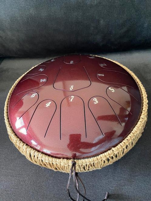 12 inch Steel Tongue Drum – 31cm groot chrome rood, Muziek en Instrumenten, Percussie, Nieuw, Melodische percussie, Ophalen of Verzenden