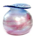 Schitterende Iriserende Glazen Buikvaas Kraagrand, Antiek en Kunst, Antiek | Glas en Kristal, Verzenden