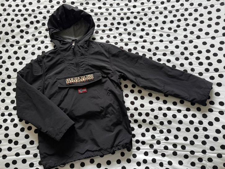 Napapijri jas zwart, maat 162 (14), Kinderen en Baby's, Kinderkleding | Maat 158, Zo goed als nieuw, Jongen of Meisje, Jas, Ophalen of Verzenden