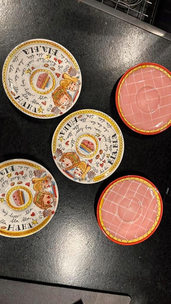 Blond Amsterdam- schotels 5 stuks, Huis en Inrichting, Keuken | Servies, Zo goed als nieuw, Kop(pen) en/of Schotel(s), Blond Amsterdam