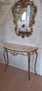 Bronzen Console met Spiegel & - Italiaans Design 1960, Ophalen, Overige vormen, 50 tot 100 cm, 100 tot 150 cm