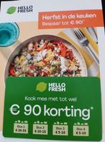 HELLO FRESH 90 euro korting, Tickets en Kaartjes, Drie personen of meer, Kortingsbon