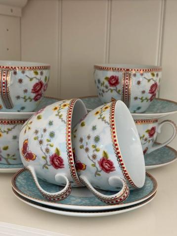 Pip Studio servies 6 cappuccino kop en schotels Chinese wit beschikbaar voor biedingen