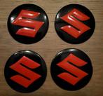 Set 4 aluminium naafkap / wieldop stickers met Suzuki logo.!, Nieuw, Ophalen of Verzenden