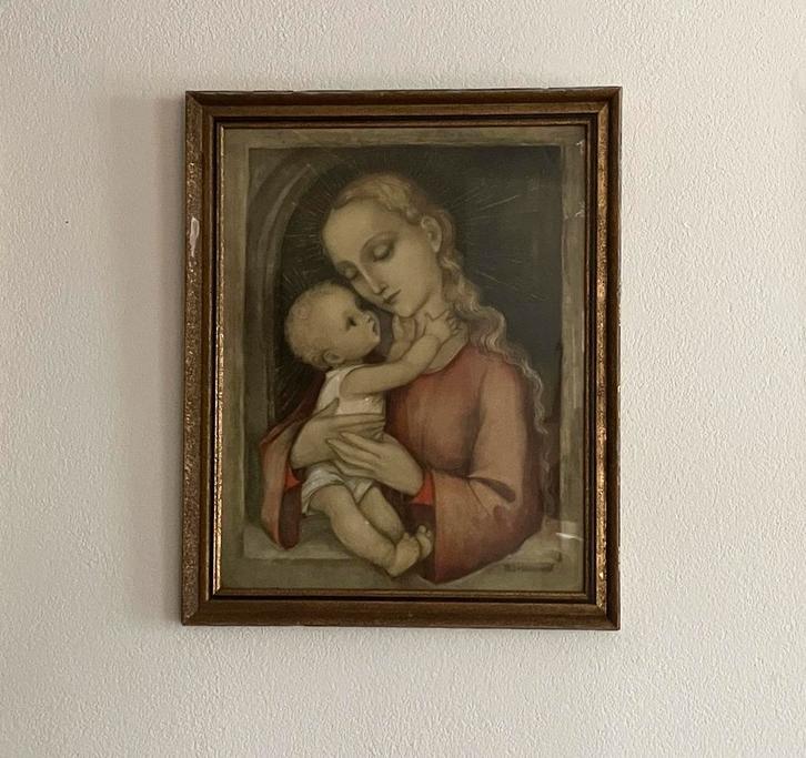 Maria met Kind - M.I. Hummel, Antiek en Kunst, Kunst | Schilderijen | Klassiek, Ophalen of Verzenden