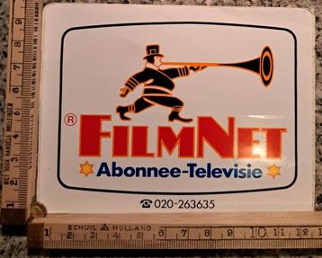 Sticker Filmnet Abonnee televisie strip logo merk muziekkant beschikbaar voor biedingen