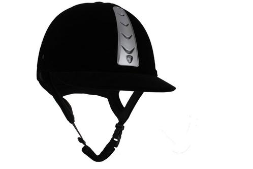 Zwarte Horka Hawk fluwelen cap maat 56 en 57, Dieren en Toebehoren, Paardrijkleding, Nieuw, Dames, Heren, Kinderen, Cap, Dressuur