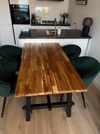 IKEA SKOGSTA Tafel, acacia/zwart *MOET ZSM WEG*, Huis en Inrichting, Tafels | Eettafels, Ophalen, Zo goed als nieuw, Rechthoekig