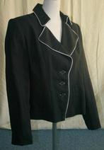 Nieuw zwart linnen jasje, Cleo van Anna van Toor, mt 40, Maat 38/40 (M), Anna van Toor, Zwart, Nieuw