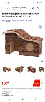 Cavia huisje hout, knaagdierenhuis trixie, Ophalen of Verzenden, Zo goed als nieuw