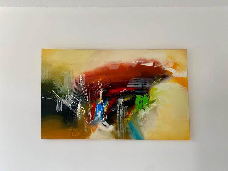 William Malucu 130 x 80 cm, Antiek en Kunst, Kunst | Schilderijen | Abstract, Ophalen