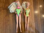 Barbie poppen mattel set 2 stuks in badpak en gekleurd haar!, Ophalen of Verzenden, Zo goed als nieuw, Barbie