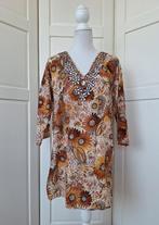 Sona Modas bruine zonnebloem bloemen tuniek, maat XL, Kleding | Dames, Blouses en Tunieken, Bruin, Maat 46/48 (XL) of groter, Ophalen of Verzenden