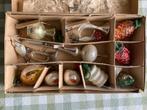 Set antieke kerstballen glas – mondgeblazen (1930–1950), Ophalen of Verzenden, Gebruikt