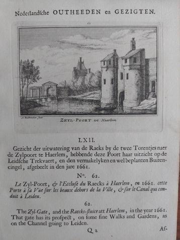 62 / Zeul-Poort Zeylpoort te Haarlem 1ste druk uit 1732 beschikbaar voor biedingen
