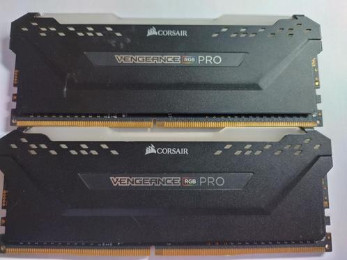 16GB DDR4 2x8GB PC4-25600 3200MHz Corsair Vengeance RGB Desk, Computers en Software, RAM geheugen, Gebruikt, Desktop, 16 GB, DDR4