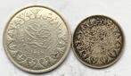 Egypte 10 & 5 Piasters 1939 zilver, Postzegels en Munten, Ophalen of Verzenden, Egypte, Zilver