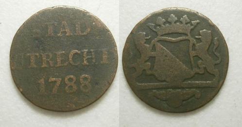 PD10149 Utrecht Stad Duit 1788, Postzegels en Munten, Munten | Nederland, Losse munt, 1 cent, Vóór koninkrijk, Verzenden
