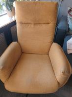 Fauteuil met hocker, Huis en Inrichting, Fauteuils, Ophalen, Gebruikt, 75 tot 100 cm, Stof