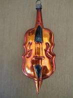 Oude glazen kerstbal viool / gitaar / bas, Diversen, Kerst, Ophalen of Verzenden, Gebruikt