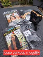 5x Indianen pruik. 3x zwart met twee vlechtjes / 2x heren, Ophalen of Verzenden, Nieuw, Carnaval, Accessoires
