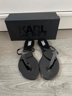 KARL LAGERFELD zwarte teenslippers sandalen flipflop mt 38, Zwart, Karl lagerfeld, Zo goed als nieuw, Sandalen of Muiltjes