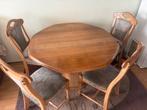 Eiken eettafel met 4 stoelen, Huis en Inrichting, Complete eetkamers, Ophalen, Gebruikt, Eiken, 4 tot 6 stoelen