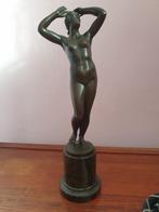 Bronzen beeld van een naakte vrouw, Ophalen of Verzenden