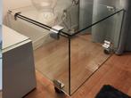 Glazen tafel op wieltjes, Vierkant, 55 tot 75 cm, Modern, Ophalen