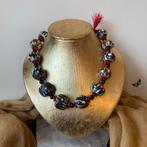 Onyx Koraal Mudcloth kralen beschermt intuïtie geluk uniek, Ophalen of Verzenden, Nieuw, Steen of Mineraal, Met edelsteen