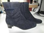 F1543 ARTICO mt 37 laarsjes donkerblauw suède, Kleding | Dames, Schoenen, Lage of Enkellaarzen, Verzenden, Blauw, Zo goed als nieuw