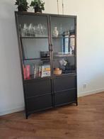 Te koop mooie zwarte stalen buffetkast, Huis en Inrichting, Kasten | Buffetkasten, Ophalen, Zo goed als nieuw, 25 tot 50 cm, 200 cm of meer