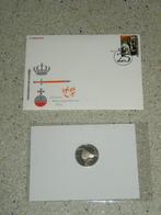 Gedenkpenning en postzegel Zilveren regeringsjubileum 2005, Verzamelen, Koninklijk Huis en Royalty, Nieuw, Nederland, Postzegel(s) of Munt(en)