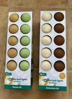 40 led Cotton Ball Lights outdoor starters en extension kit, Verzenden, Gebruikt