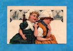 Mooie oude kinderkaart N044 - twee Hollandse meisjes  1908, Verzenden, Voor 1920, Gelopen, Kinderen