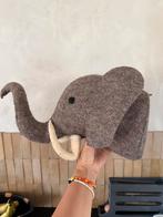Vilten dierenkop olifant, Kinderen en Baby's, Kinderkamer | Inrichting en Decoratie, Ophalen, Zo goed als nieuw, Wanddecoratie