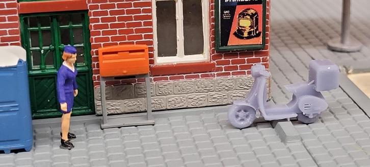 3D Geprinte VESPA scooter H0 (33), Hobby en Vrije tijd, Modeltreinen | H0, Nieuw, Brug, Tunnel of Gebouw, Gelijkstroom of Wisselstroom